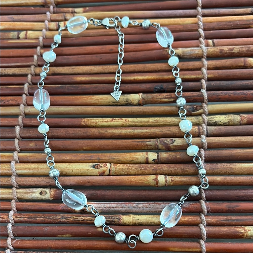 Silpada Sterling Silver Quartz and Pearls Necklace - Picture 4 of 4